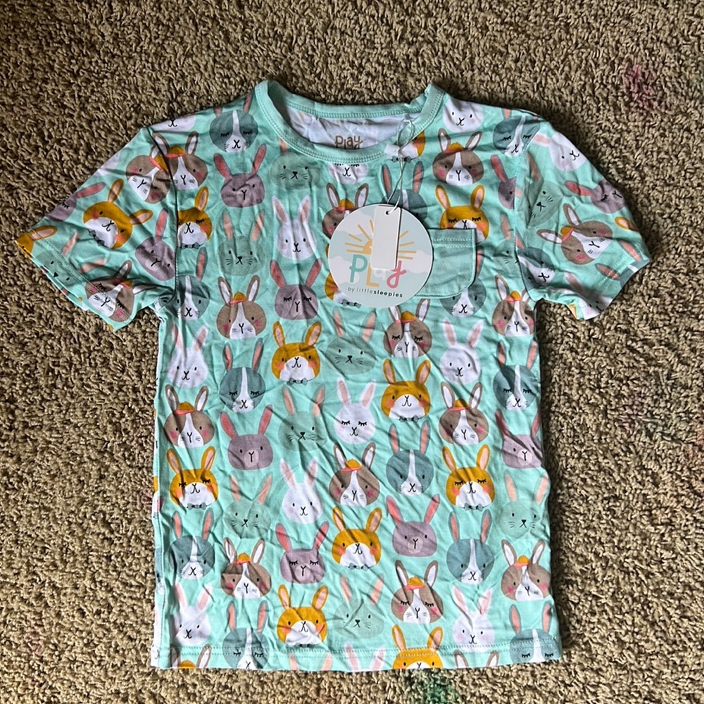 Little Sleepies Bunny Play Shirt size 4T
